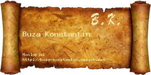 Buza Konstantin névjegykártya